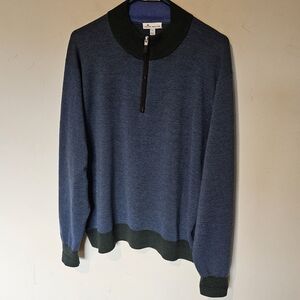 Peter Millar Extra Fine Merino Wool 1/4 Zip Sweater  - Size XL